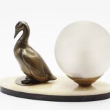 Art deco lamp marble duck