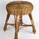 Vintage wicker stool, 1960