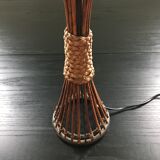 Lampe rotin et corde