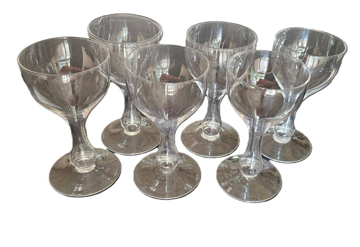 Set of 6 Champagne Coupes with Hollow Base