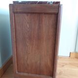 Art deco bedside table marble and wood