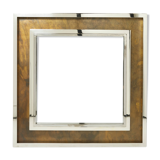 Miroir chrome métal cuivré Industriel par Belgo Chrome 1970 130x130cm