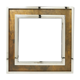 Miroir chrome métal cuivré Industriel par Belgo Chrome 1970 130x130cm