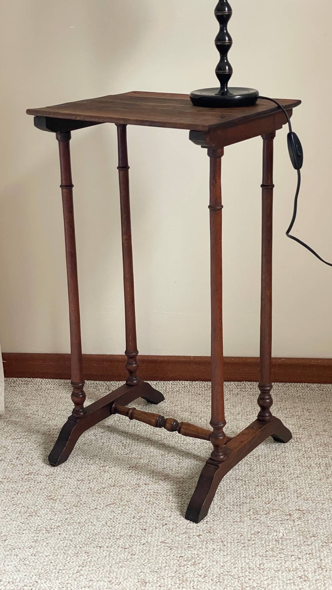 NIGHTSTAND Antique Turned Wood