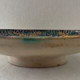 Morocco Ghotar Fez XVIIIth Polychrome earthenware blue, yellow, brown, green on a white background. 32.5 cm