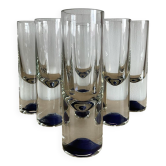 Série 6 verres à liqueur shooters vintage