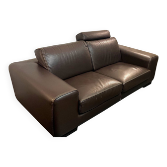Roche bobois leather sofa