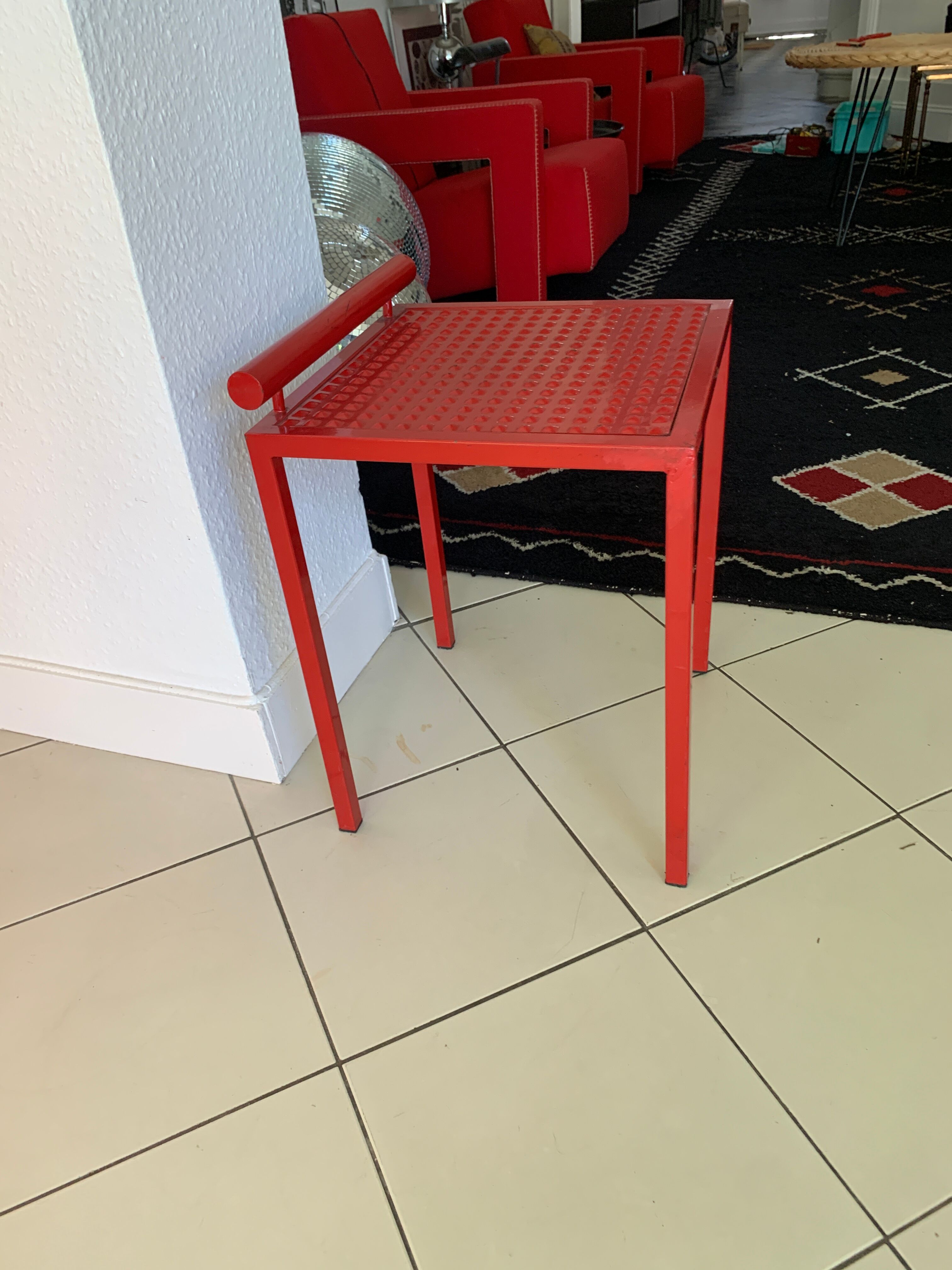Metal stool from the 80s Italy