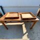 Solid oak desk with 2 drawers 150x75cm