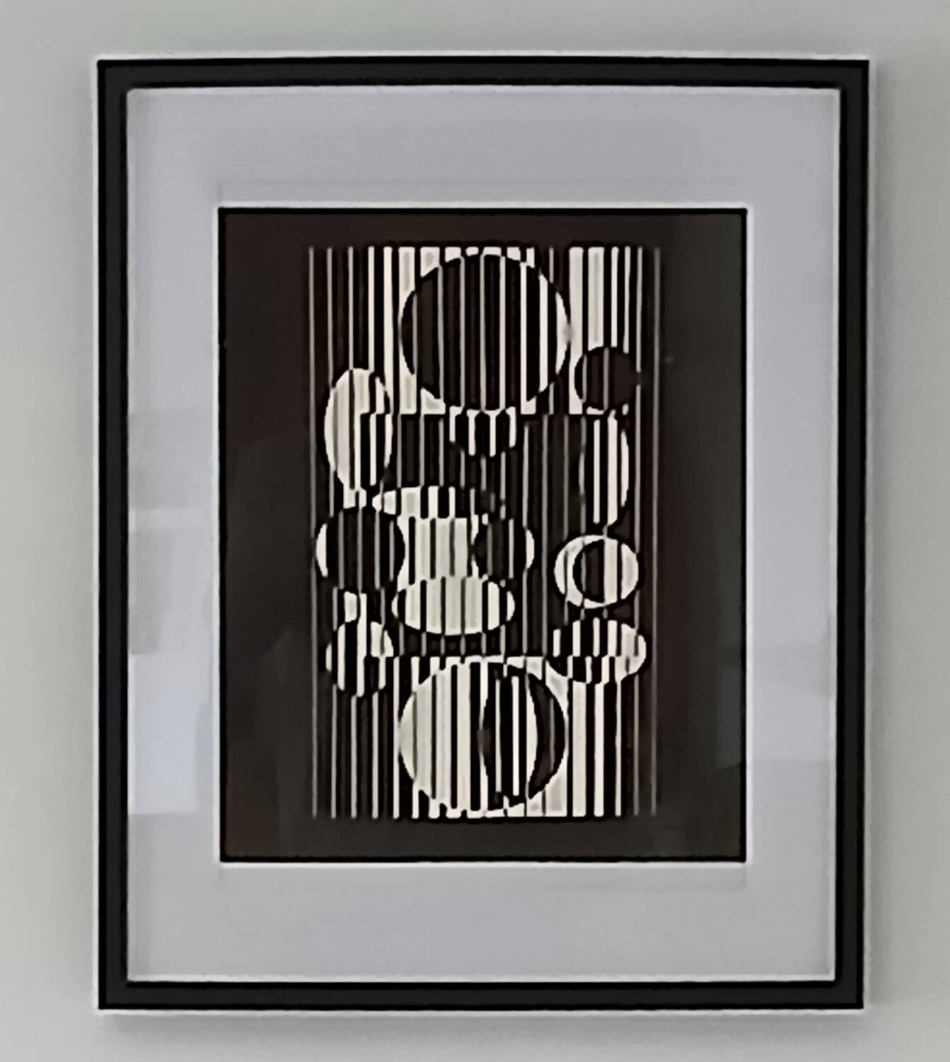 Tableau Vintage Art Optique - Victor Vasarely - Frame 50x40cm