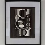 Tableau Vintage Art Optique - Victor Vasarely - Frame 50x40cm