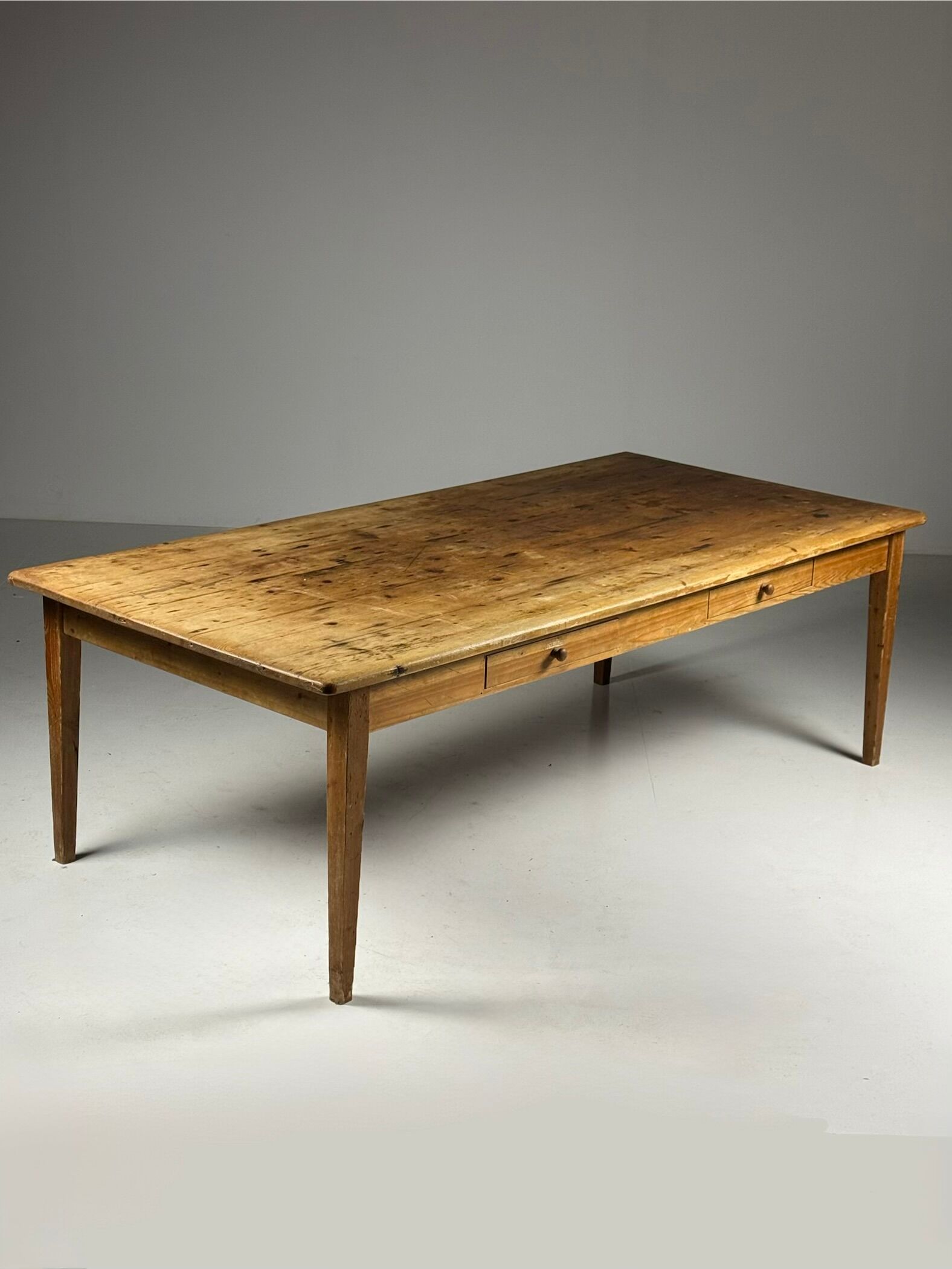 English antique pine dining table