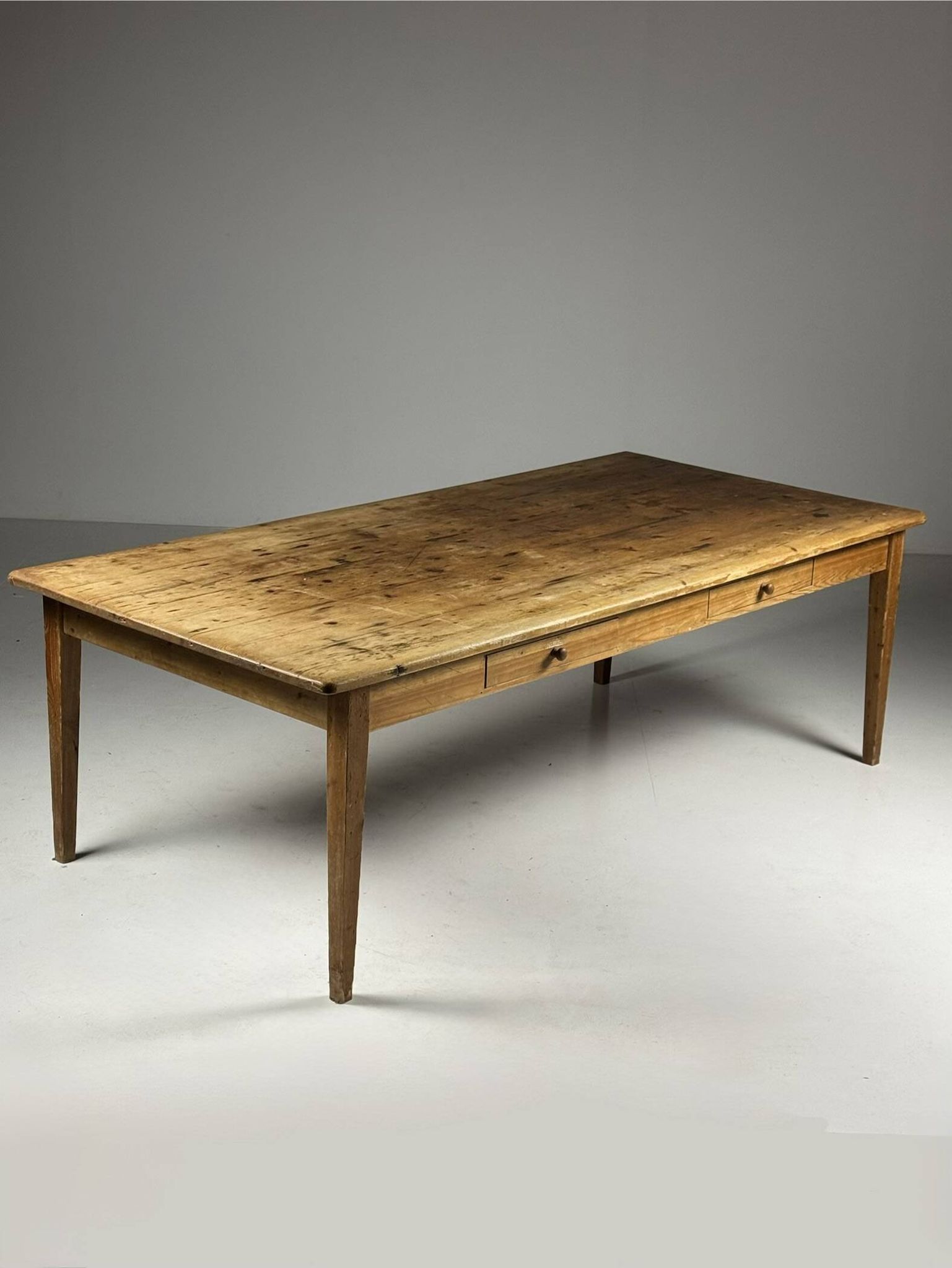 English antique pine dining table