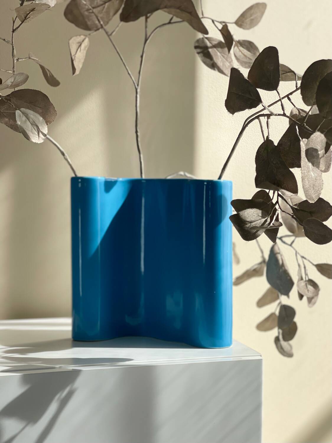 Biomorphic ceramic vase