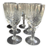 7 port glasses – Blown and cut crystal