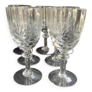7 verres à porto – Cristal soufflé et taillé