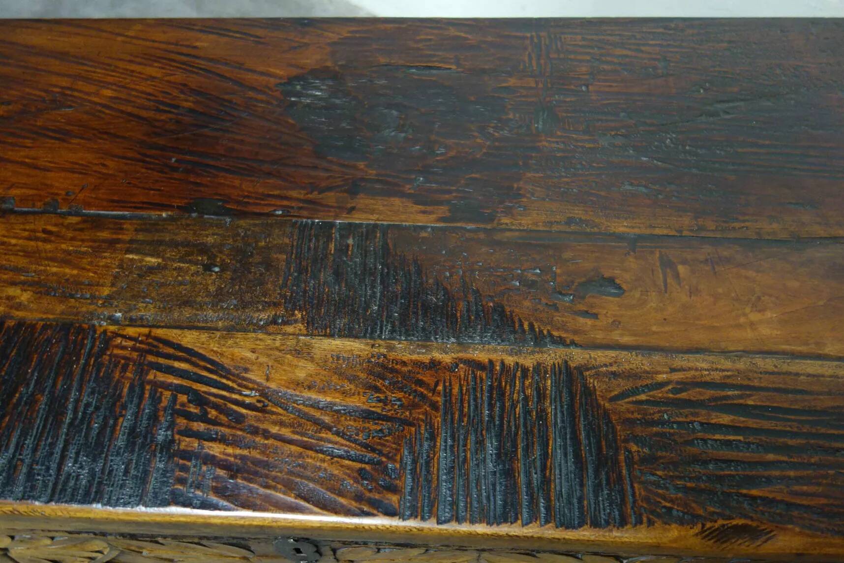 Rustic Neo-Gothic Chest, Mid-18th Century