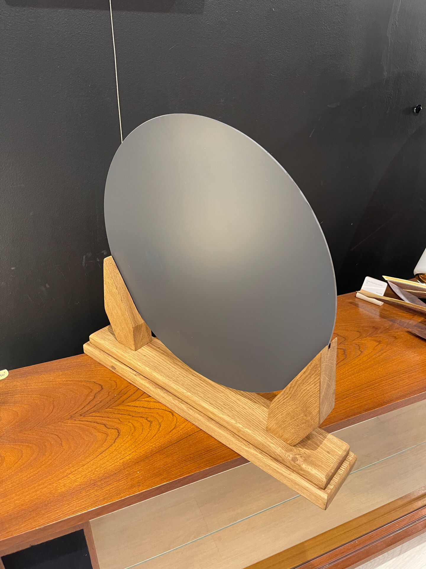 Oak tabletop mirror 1950