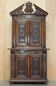 Louis XIII revival cabinet in walnut and sculpted marble
