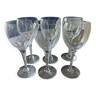 6 verres à eau Lalique modèle Tuileries
