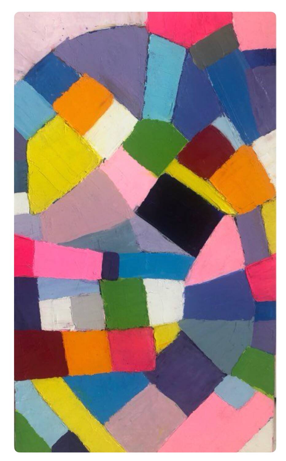 Abstract rose oil knife painting