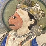 Indian miniature depicting an avatar of Anupam the monkey god