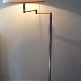 Floor lamp chrome and gold reader of the 70s