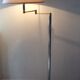 Lampadaire liseuse chromé et doré des années 70