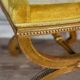 Louis XVI Style Carved and Gilded Wooden Stool Circa 1880