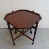 Table d’appoint pliable vintage en acajou