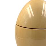 Tommaso Barbi, rare grande boîte en parchemin en forme d'œuf, TB Italie, vers 1970