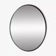 Round mirror 75cm in diameter with a black frame.