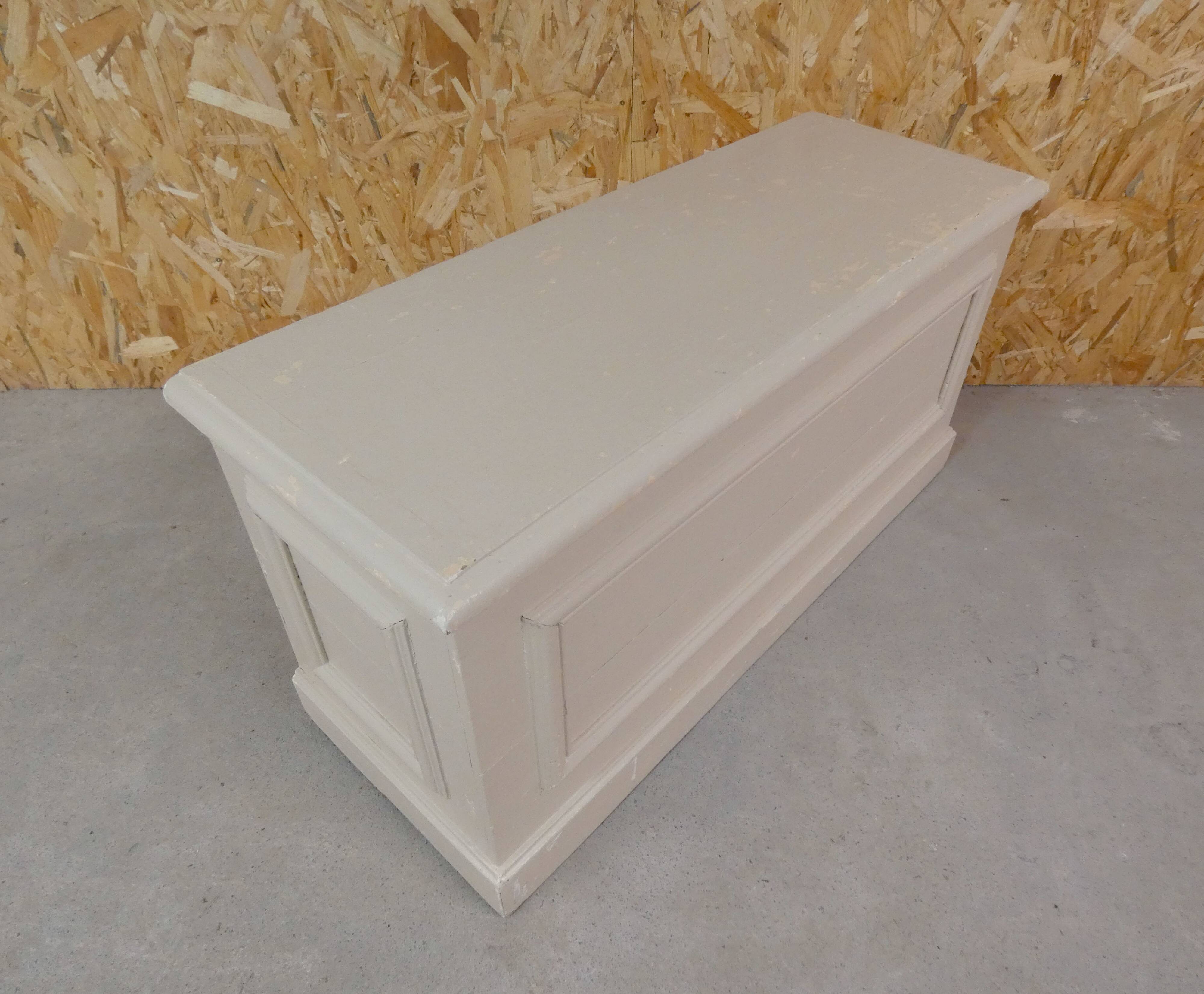 old solid wood bench chest