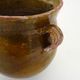 Glazed yellow confit pot, south west of France. Conservation pot. Pyrenees XIXth