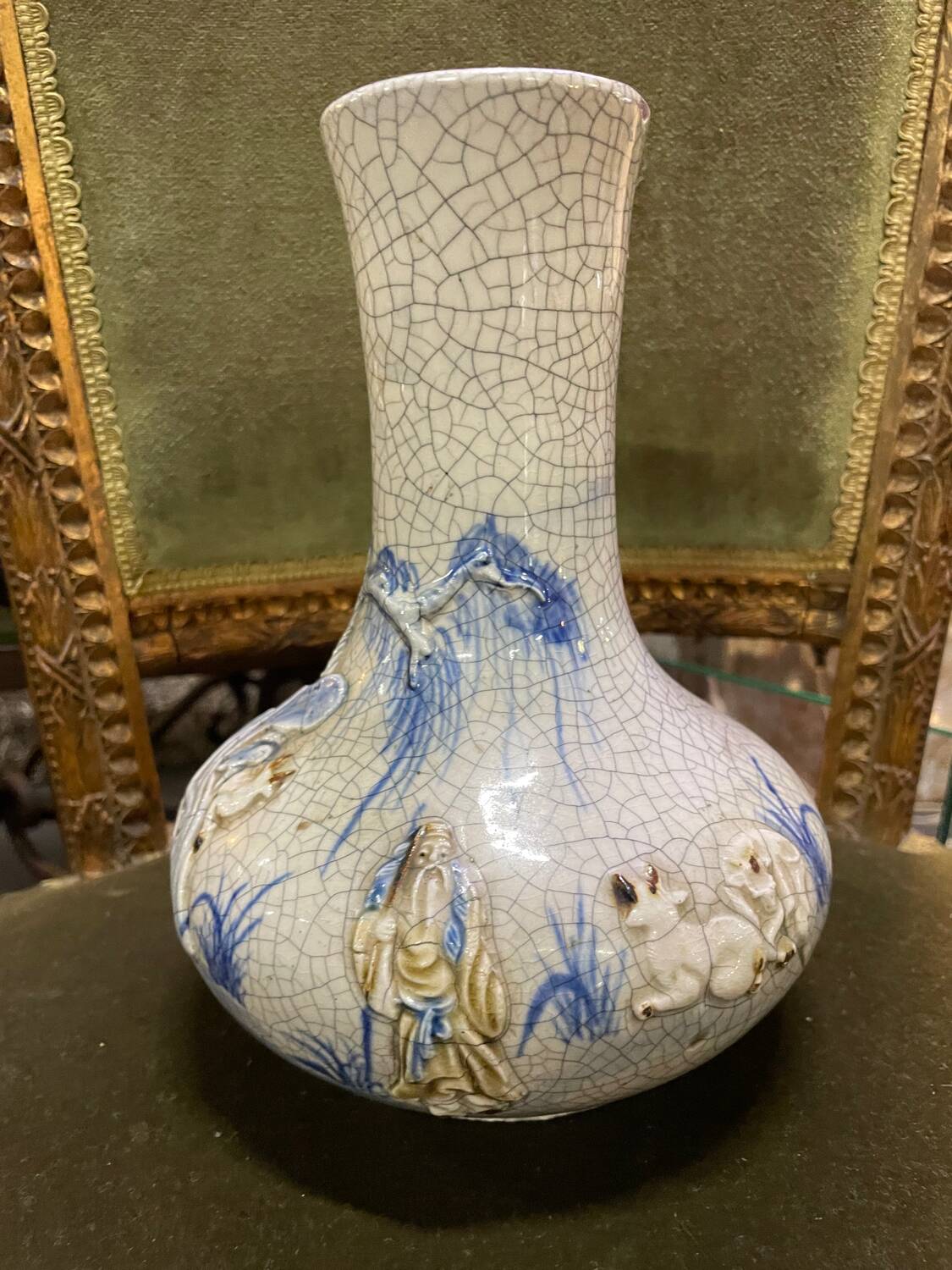 Vase porcelaine craquelé XIX