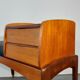 Bench phone 2 drawers in teck and black leather 1970