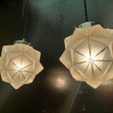 Paire de suspensions art déco en verre