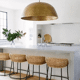 Brass dome suspension lamp, Moroccan pendant lamp