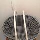 Vintage oval white wicker basket
