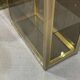 Pair of display cases in gilded chrome and smoked glass - 1980s