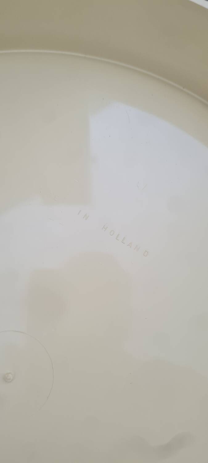 Pair of white plastic bedside tables design Made in Holland space age 1970