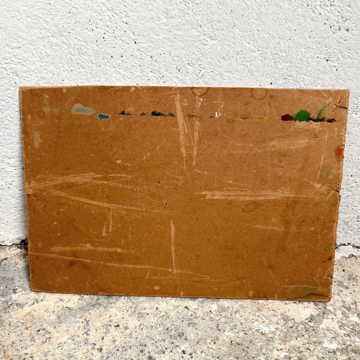 Barge painting on river French countryside