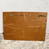 Barge painting on river French countryside