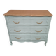 Water green Louis XV style chest of drawers