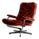 Swedish swivel armchair in velvet, 1970s