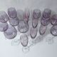 17 amethyst crystal glass goblets