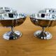 Vintage stainless steel ice cream bowls in a set of 6.