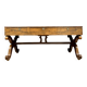 Very large Charles X period center desk in rosewood and lemonwood