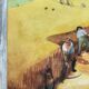 Vintage landscape watercolor