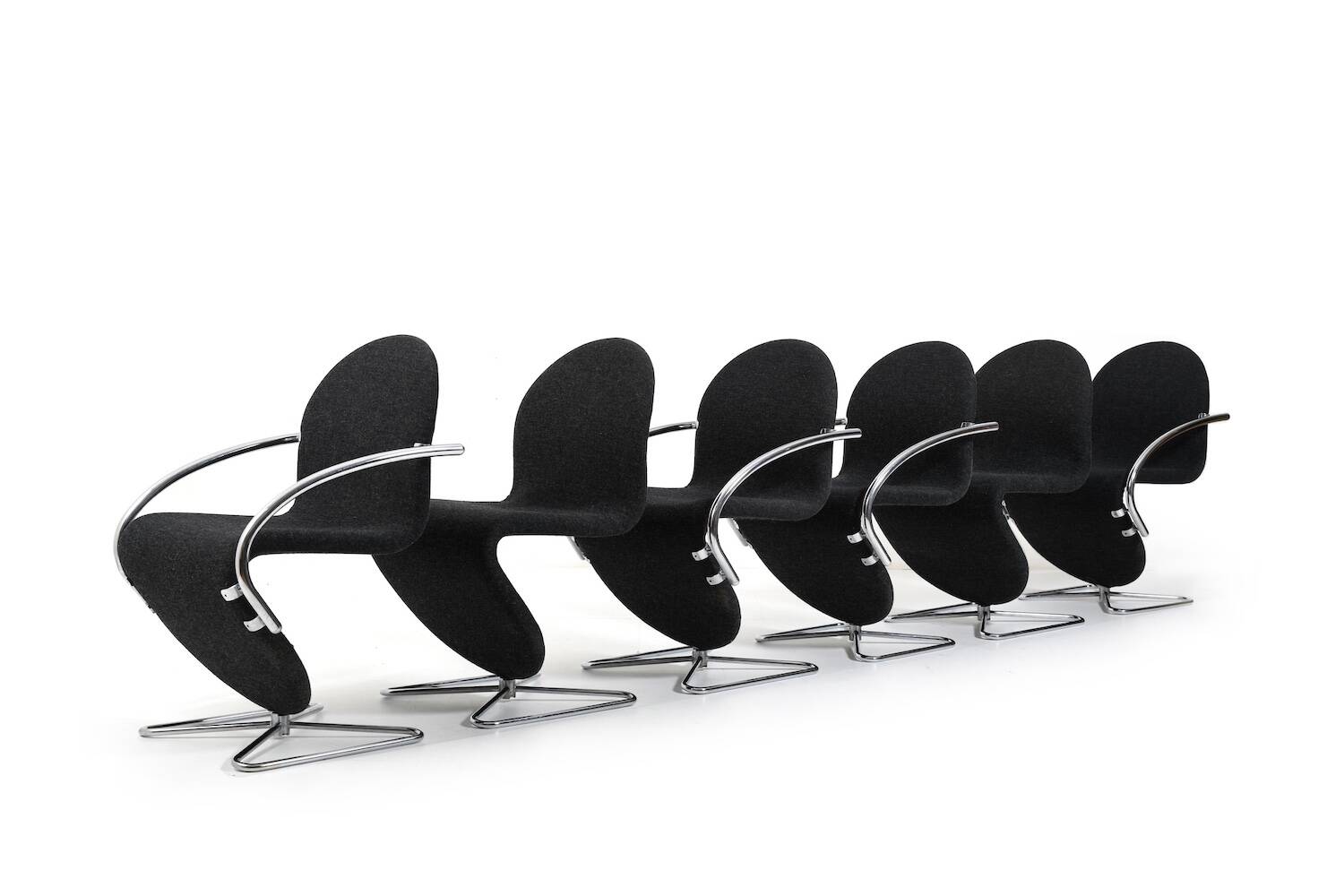 Verner Panton for Fritz Hansen 1973 Series 1-2-3 Butterfly Base